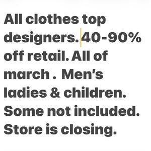 Store is closing reasonable offers or you will be blocked. You